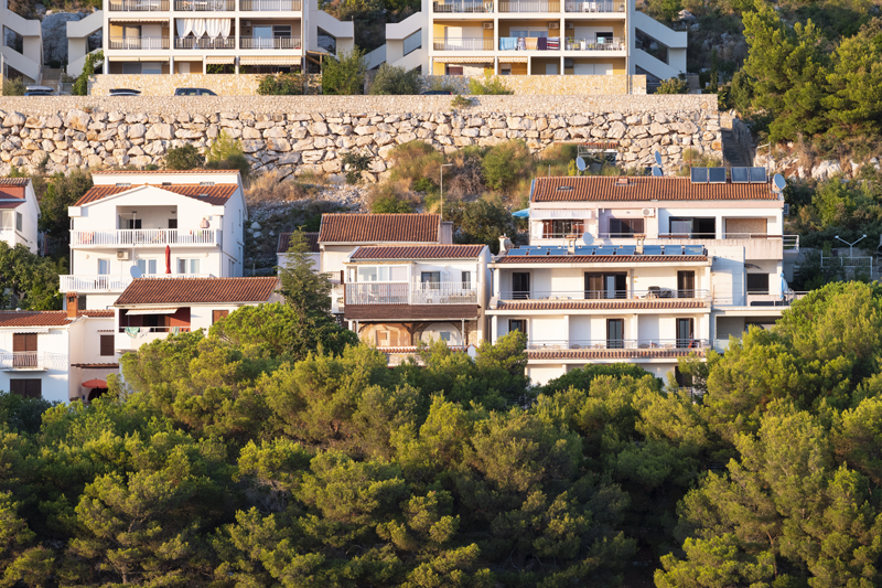 A ház a tenger irányából